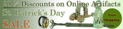 St. Patrick's Day Sale--20% Discounts on Online Artifacts,  Plus FREE S